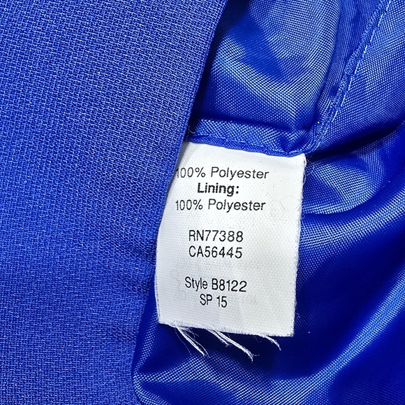 J Crew Crepe Royal Blue Shift Dress Women's Size 0 - Picture 11 of 11